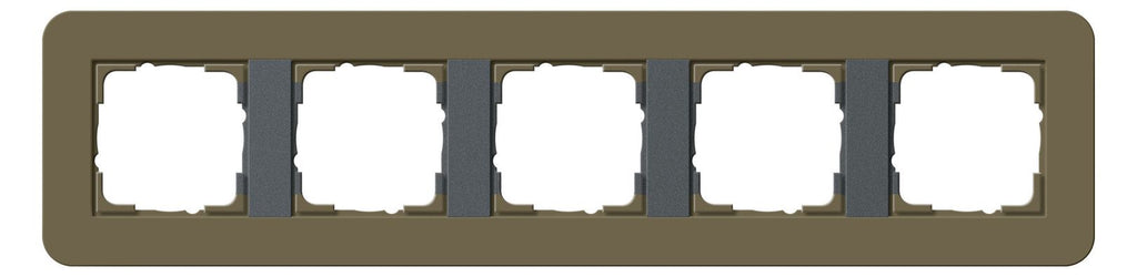 GIRA 0215426 Abdeckrahmen 5fach E3 Umbra/Anthrazit Soft-Touch