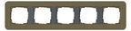 GIRA 0215426 Abdeckrahmen 5fach E3 Umbra/Anthrazit Soft-Touch