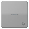 Jung CD590KO5KGR Wippe Symbol Klingel m.Lichtleiter grau