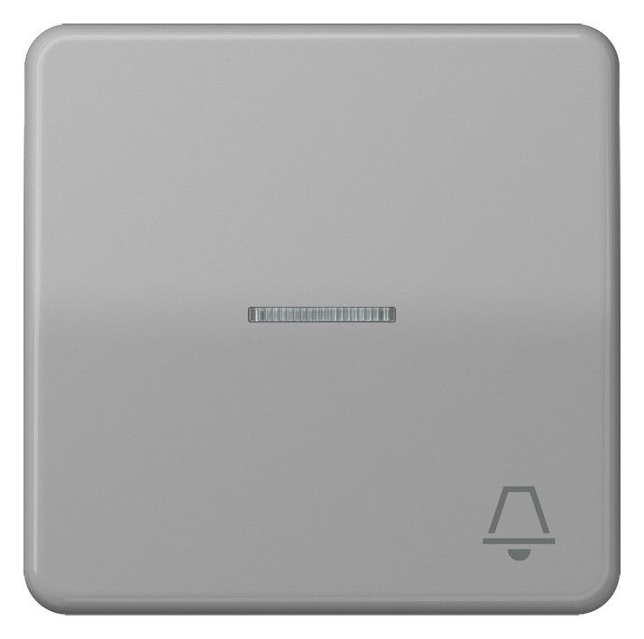 Jung CD590KO5KGR Wippe Symbol Klingel m.Lichtleiter grau