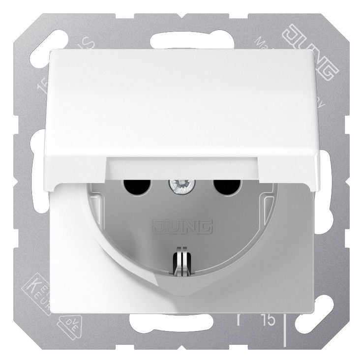 Jung SPAS 1520 XKIKL WW SCHUKO Steckdose 16 A 250V ~ o.Krallen integrer erhöhter