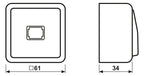 Jung 633A AP-Taster Wechsler 1polig N-Klemme o.Symbol WG600 weiß