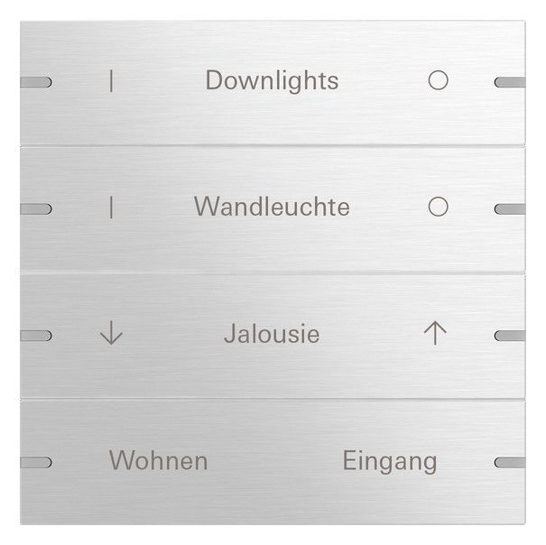 GIRA 503417 Wippenset 4fach indiv. Tastsensor4 TS4 Alu (eloxiert)