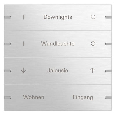 GIRA 503417 Wippenset 4fach indiv. Tastsensor4 TS4 Alu (eloxiert)