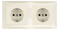 Berker 47208982 Steckdosen-Kombi SCHUKO 2fach m.Rahmen S.1 weiß glänzend