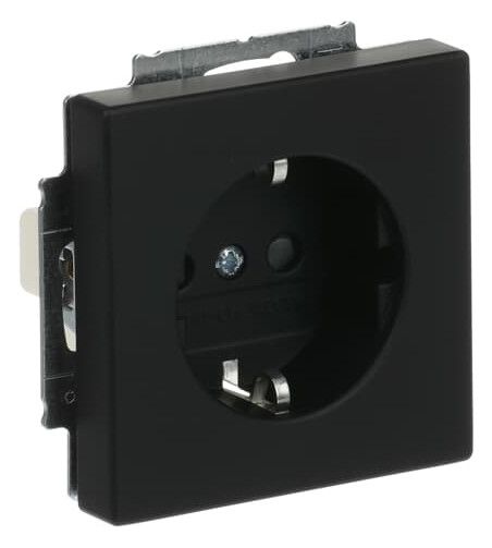 BJ 20 EUCRB-885 SCHUKO Steckdosen Einsatz o.Spreize schwarz matt future