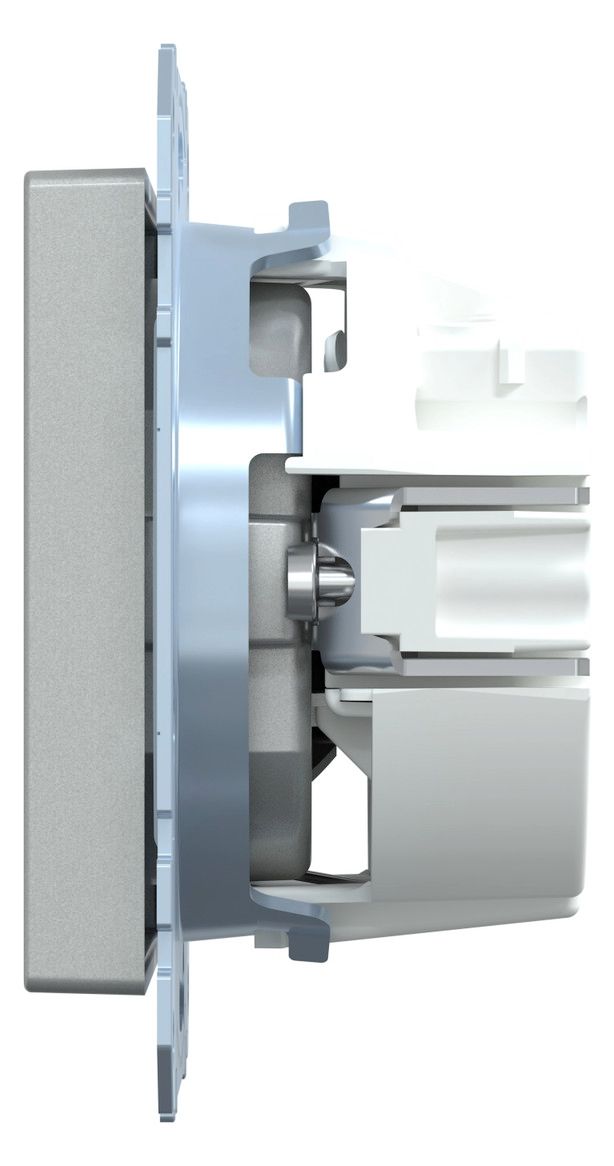 Mert MEG 2351-0460 SCHUKO-Steckdose+Kz Trockner BRS StK aluminium System M