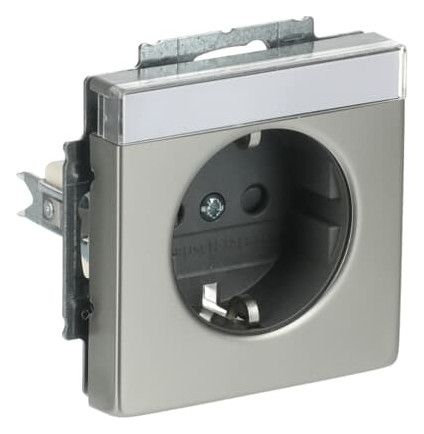 BJ 20 EUCNB-866 SCHUKO Steckdosen Einsatz edelstahl pur edelstahl