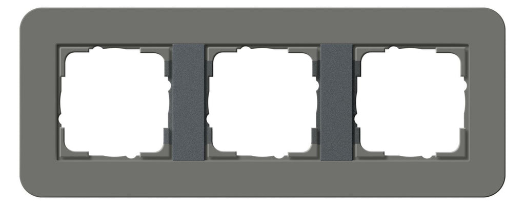 GIRA 0213423 Abdeckrahmen 3fach E3 Dunkelgrau/Anthrazit Soft-Touch