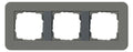 GIRA 0213423 Abdeckrahmen 3fach E3 Dunkelgrau/Anthrazit Soft-Touch