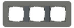 GIRA 0213423 Abdeckrahmen 3fach E3 Dunkelgrau/Anthrazit Soft-Touch