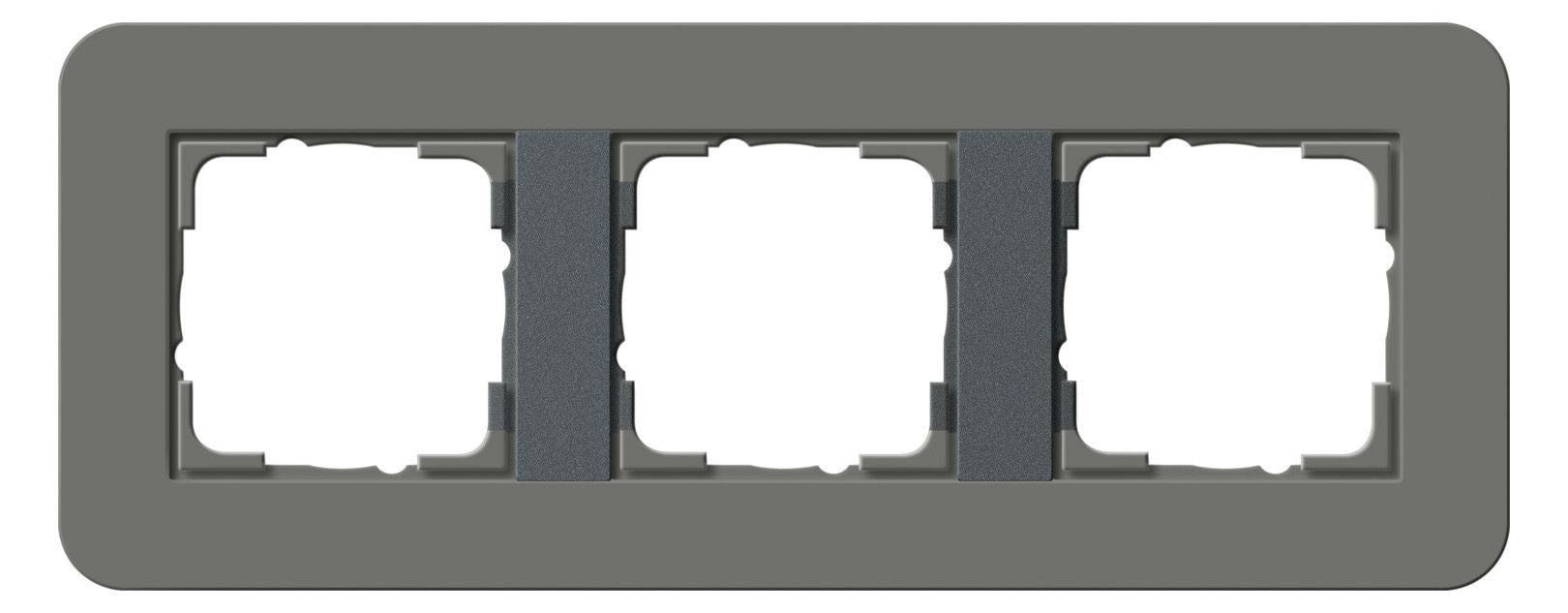 GIRA 0213423 Abdeckrahmen 3fach E3 Dunkelgrau/Anthrazit Soft-Touch
