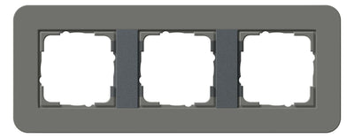GIRA 0213423 Abdeckrahmen 3fach E3 Dunkelgrau/Anthrazit Soft-Touch