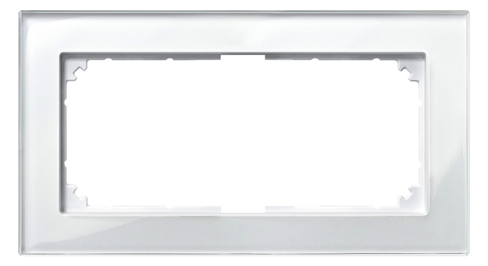 Mert 487819 M-PLAN-Echtglasrahmen 2f o.Mittelsteg Brillantweiß