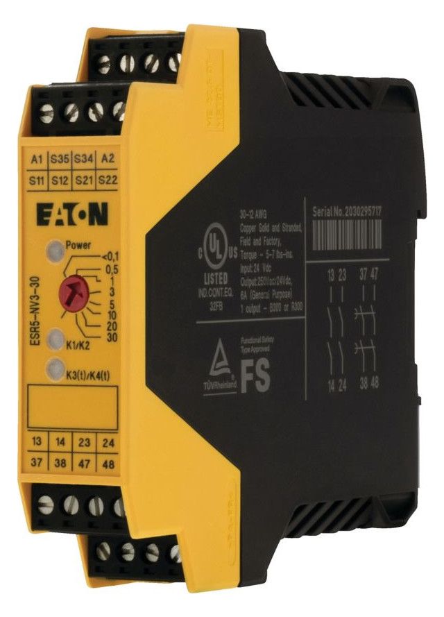 EATON ESR5-NV3-30 Sicherheitsrelais 24VDC 4 Freigabepfade 2verz. 118705