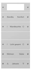 GIRA 2215015 Wippenset 5fach Plus (2+3) beschreib. System 55 Grau matt (lack.)