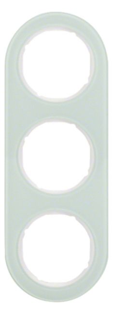 Berker 10132009 Rahmen 3fach Serie R.Classic Glas polarweiß