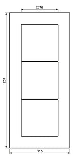 Jung LSP983GLAS Glasrahmen 3fach LS plus mattweiß