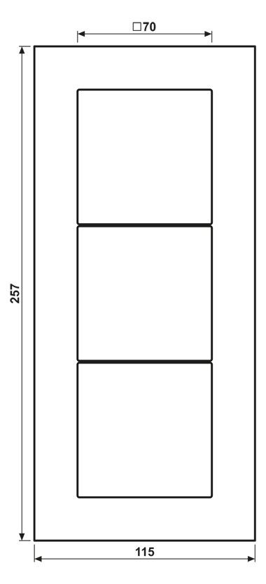 Jung LSP983GLSW Glasrahmen 3fach LS plus schwarz