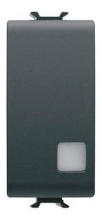 GEWISS GW12053 Wechselschalter m.Symbol- fenster beleuchtb. 1M 1P 16AX Schwarz