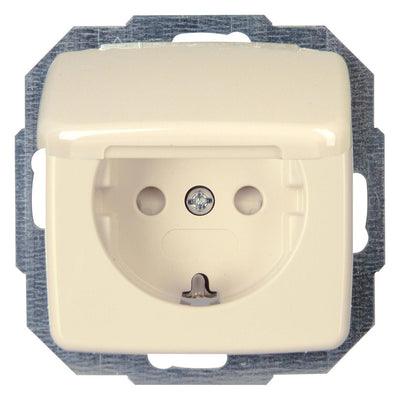 Kopp 945201083 RIVO Schuko Steckdose m.Klappd.erh.Ber.schutz Cremeweiß