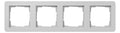 GIRA 0214154 Abdeckrahmen 4f Gira E1 Grau m
