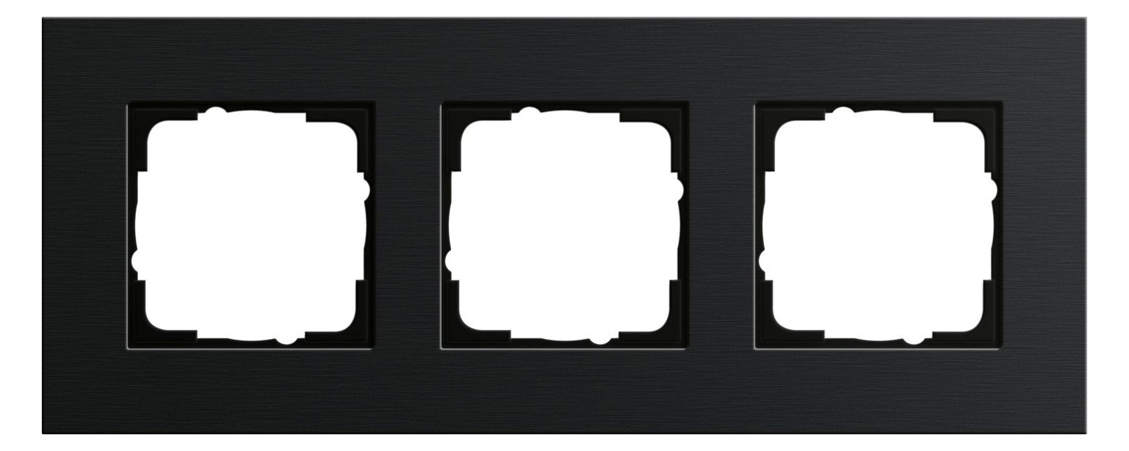 GIRA 0213126 Abdeckrahmen 3fach Esprit Aluminium Schwarz (eloxiert)