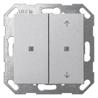 GIRA 517526 Taster Wippe 2fach unbedr./ Pfeile OneKNX System 55 Farbe Alu