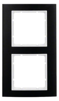 Berker 10123025 Rahmen 2fach B.3 Alu schwarz/polarweiß