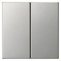GIRA 5370600 Wippe 2fach unbedruckt System 55 Edelstahl