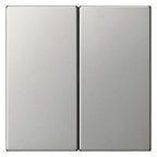 GIRA 5370600 Wippe 2fach unbedruckt System 55 Edelstahl