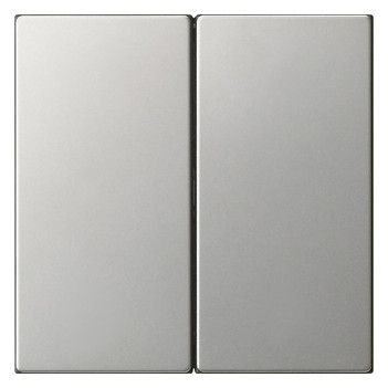 GIRA 5370600 Wippe 2fach unbedruckt System 55 Edelstahl