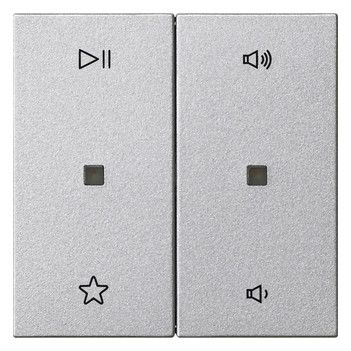 GIRA 538426 Wippe 2fach Audiosteuerung System 55 Farbe Alu