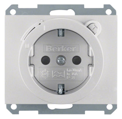 Berker 47087003 Steckdose SCHUKO+Fi u.erh.BS K.5 Alu