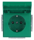 BJ 20 EUKNB-13-82 SCHUKO Steckdosen-Einsatz gn RAL6032 future