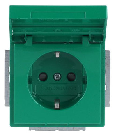 BJ 20 EUKNB-13-82 SCHUKO Steckdosen-Einsatz gn RAL6032 future