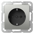 GIRA 4466600 SCHUKO-Steckdose o.Krallen System 55 Edelstahl
