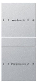 GIRA 220226 Wippenset 2fach (1+1) beschreib. System 55 Farbe Alu (lack.)