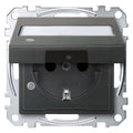 Mert MEG 2313-0414 SCHUKO-Steckdose BRS Klappd. Ko.+Schriftf. StK anthrazit S.M