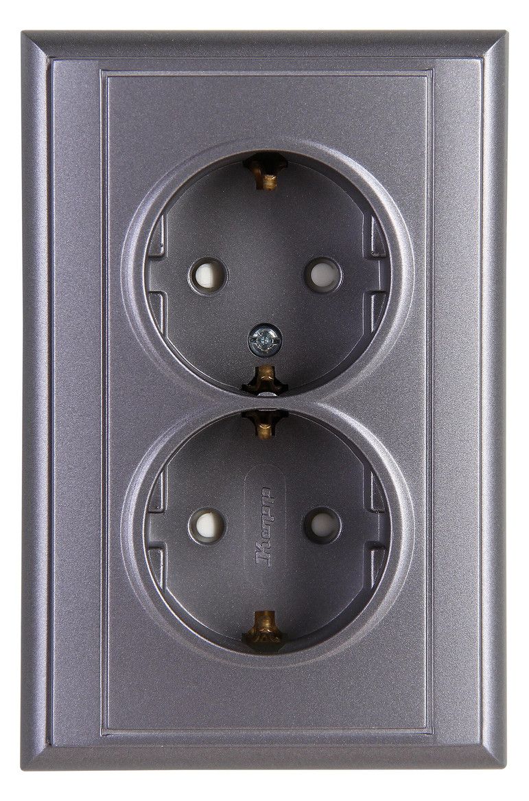 Kopp 927615084 MALTA Schuko Steckdose 2f Komplettgerät anthrazit