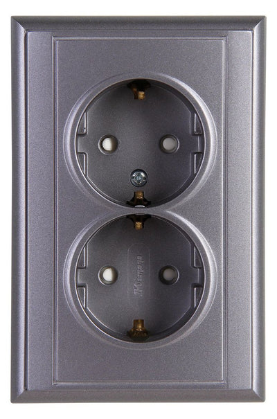 Kopp 927615084 MALTA Schuko Steckdose 2f Komplettgerät anthrazit