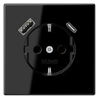 Jung LS1520-15CASW SCHUKOsteckdose m.USB Typ AC