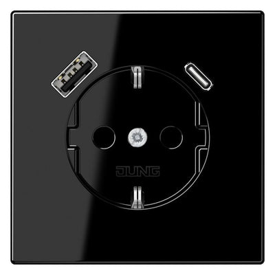Jung LS1520-15CASW SCHUKOsteckdose m.USB Typ AC