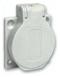 Schneider PKS51G Schukosteckdose grau 2p+E 10/16A 250V f.DE IP54 50x50mm