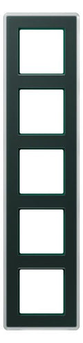 Jung AV585GLMSG Glasrahmen 5f senkr.eu.waager.e Montage Glas A VIVA sm