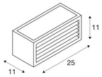 SLV 232491 BOX-L E27 Wandleuchte eckig weiß E27 max.18W