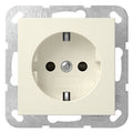GIRA 418301 SCHUKO-Steckdose m.Shutter SRK System 55 Cremeweiß glänzend