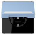 Jung LC1520BFNAKL207 SCHUKO-Steckd.KI m. Klappdeckel m.S
