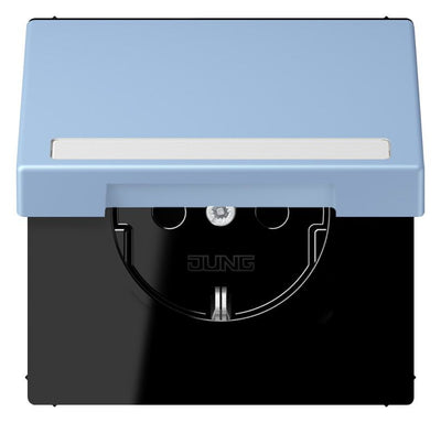 Jung LC1520BFNAKL207 SCHUKO-Steckd.KI m. Klappdeckel m.S