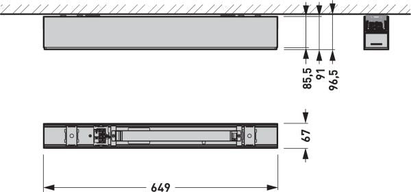 Leuchteneinsätze Yonos D/H Linse si recht.ETDD 7,60W 1000lm 90 (L) IK03